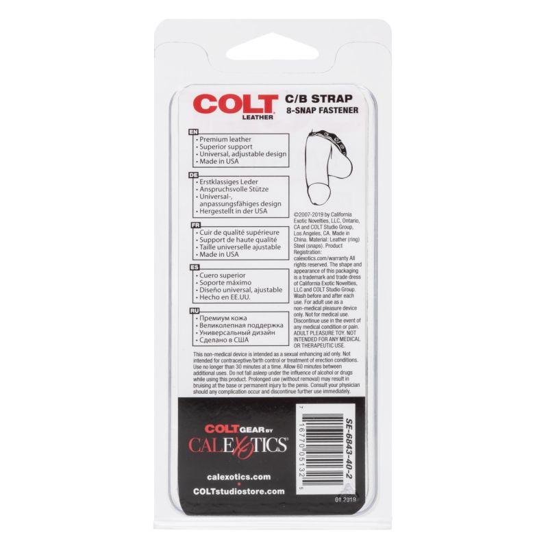 Colt Cock & Ball Strap 8-Snap Fastener