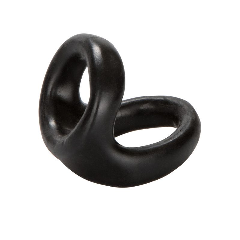 Snug Tugger Double Cock Ring - Calexotics (Black)