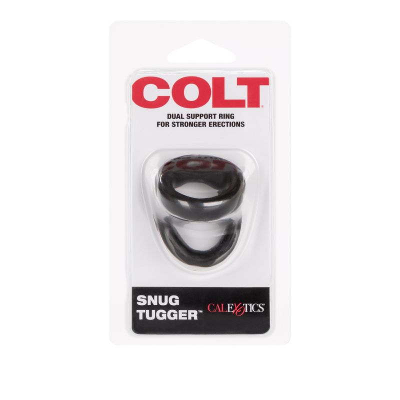 Snug Tugger Double Cock Ring - Calexotics (Black)