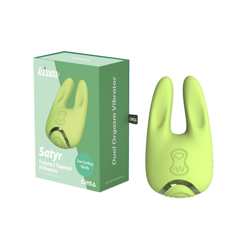Satyr Dual Orgasm Tapping Vibrator (Lime)