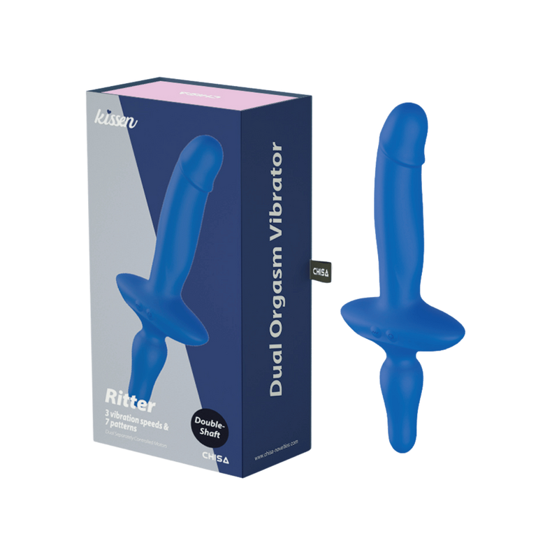 Ritter Double Dual Orgasm Vibrator (Blue)