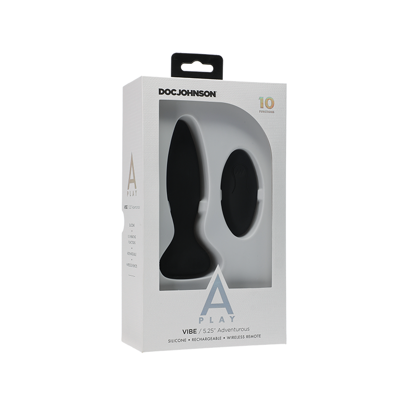 Vibe Adventurous - Anal Plug With Remote - A-Play - Doc Johnson (Black)