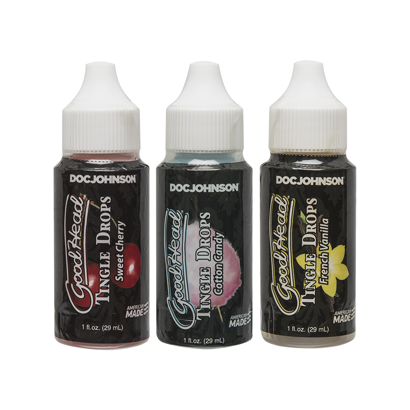 GoodHead Tingle Drops - Sweet Cherry, Cotton Candy, French Vanilla (3 Pack)