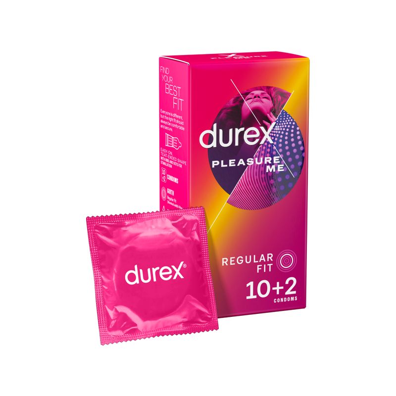 Durex Pleasure Me Latex 10's + 2 Free Condoms