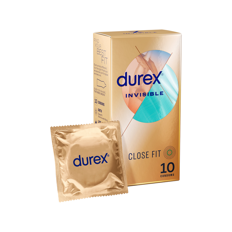 Durex Invisible - Close Fit 10's Condoms
