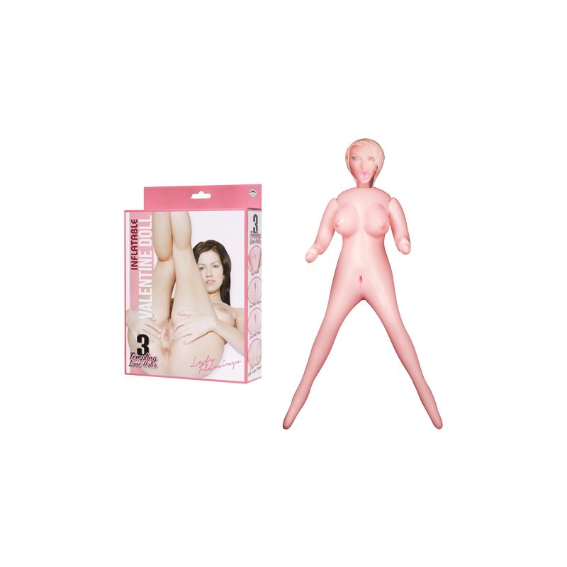 Lady Flamingo Inflatable Valentine Doll - Missionary Position