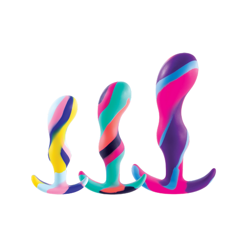 Fervent Gala 3in1 Silicone Butt Plug Training Kit (Multi Colour)