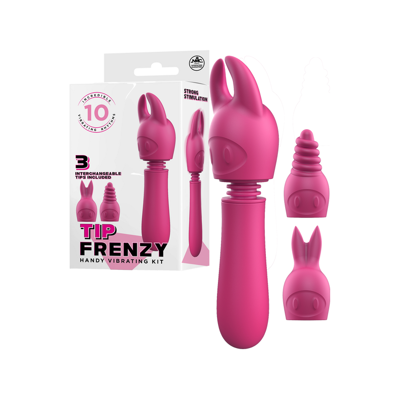 Tip Frenzy Vibrating Kit - Excellent Power (Pink)