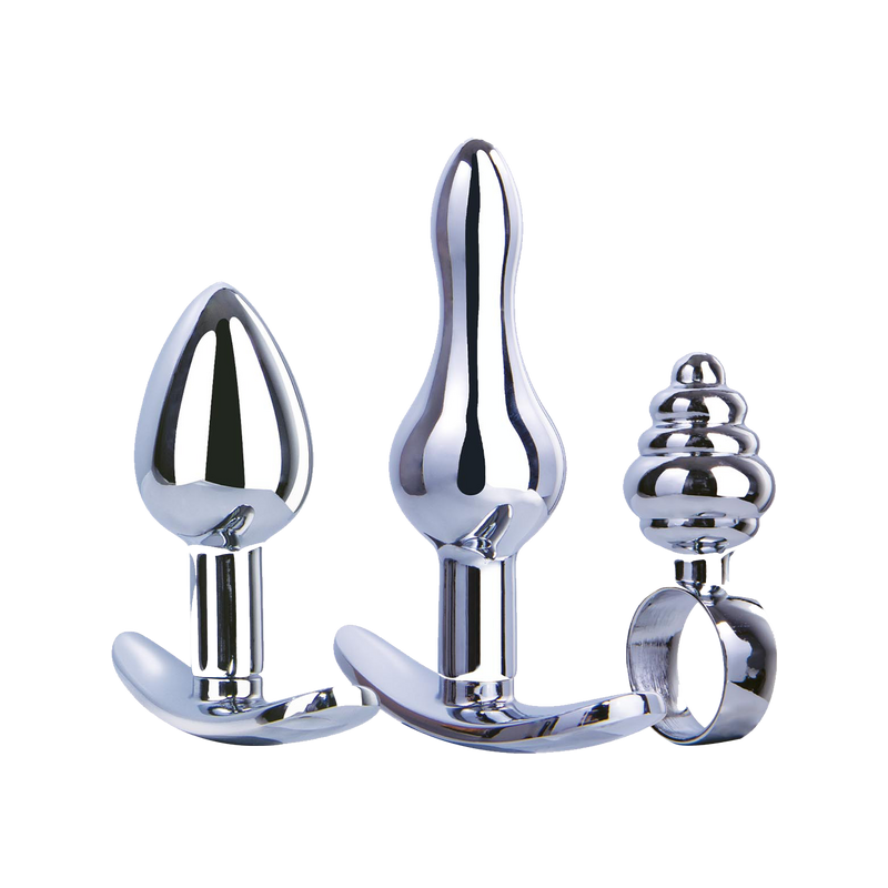 3 in 1 Metal Butt Plug Kit Set (Type A)