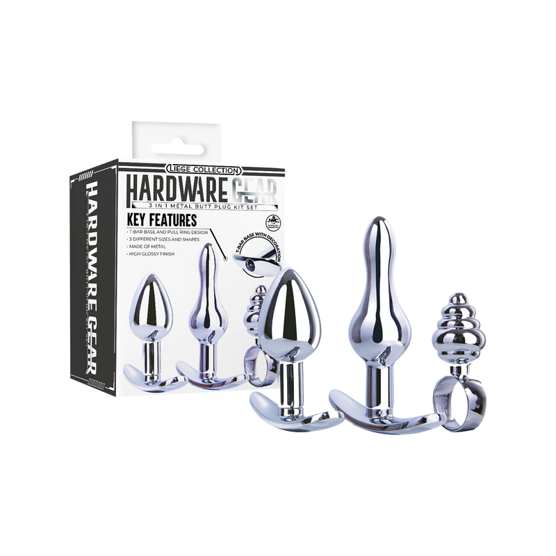 3 in 1 Metal Butt Plug Kit Set (Type A)