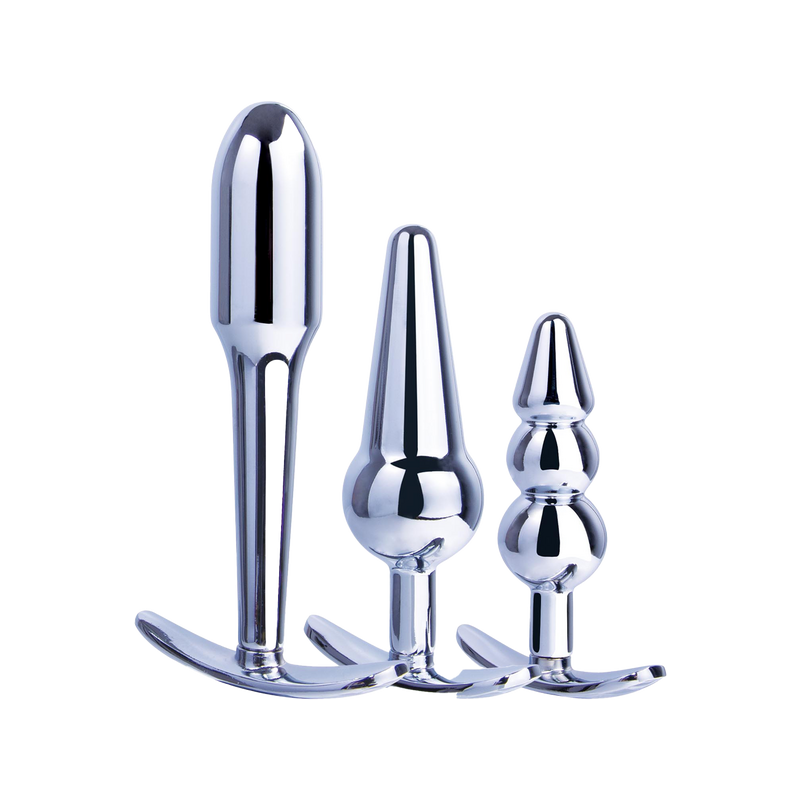 3 in 1 Metal Butt Plug Kit Set (Type B)