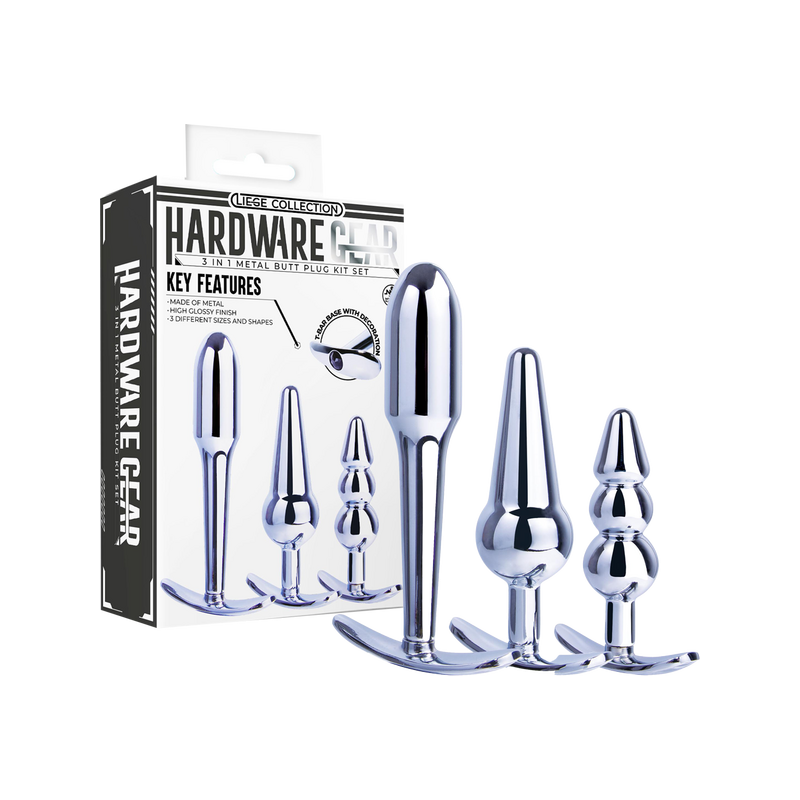 3 in 1 Metal Butt Plug Kit Set (Type B)