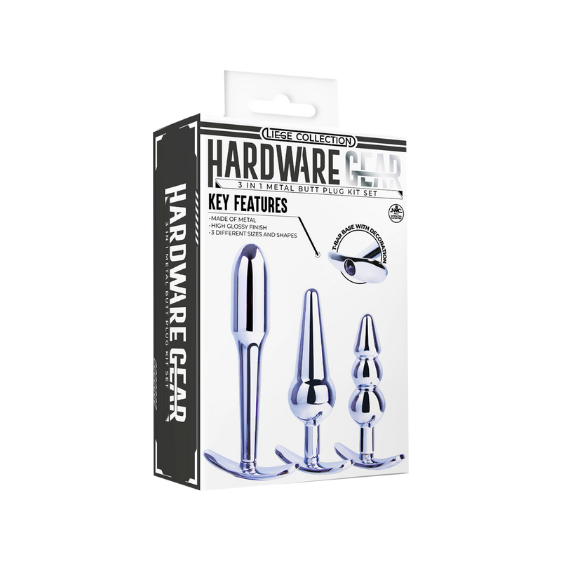 3 in 1 Metal Butt Plug Kit Set (Type B)