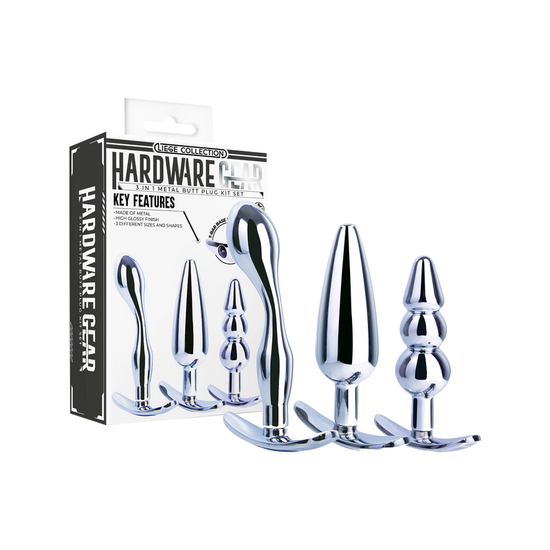 3 in 1 Metal Butt Plug Kit Set (Type C)