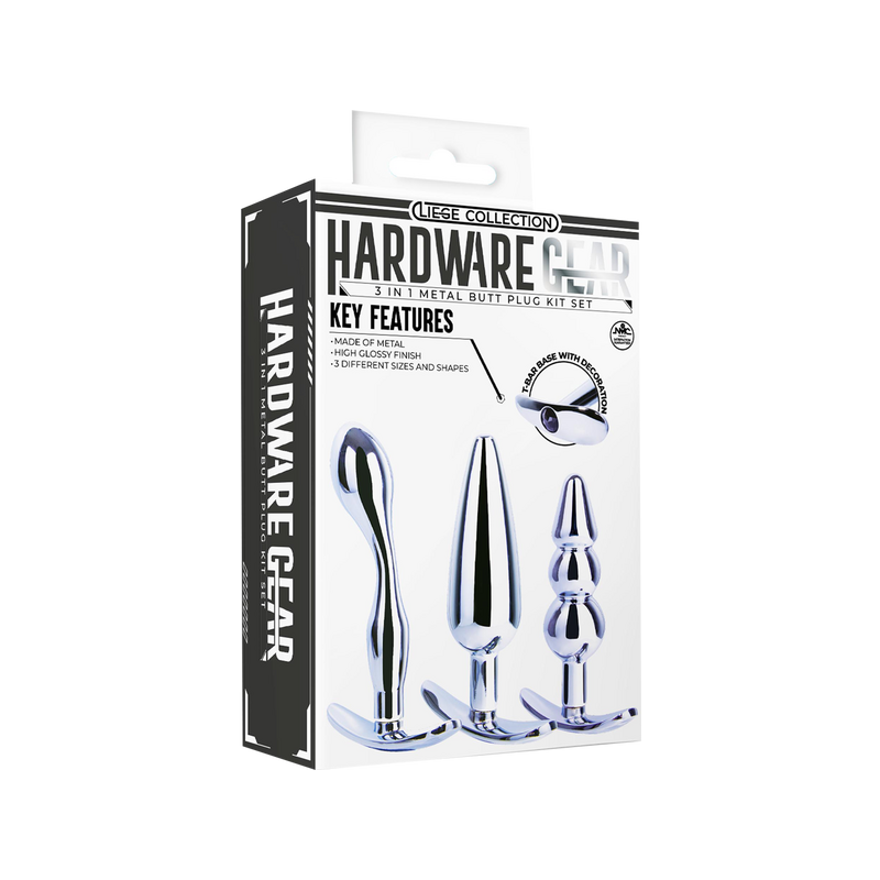 3 in 1 Metal Butt Plug Kit Set (Type C)