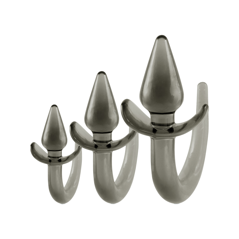 3 In 1 Anal Plug Kit with Tail (Smoke)