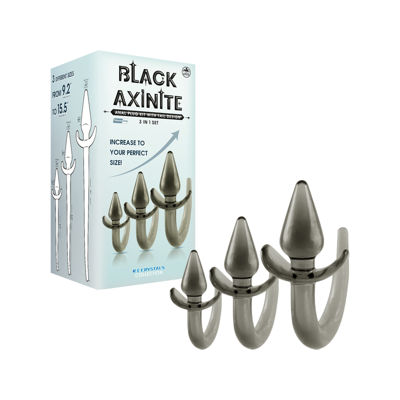 3 In 1 Anal Plug Kit with Tail (Smoke)