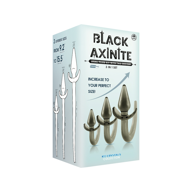 3 In 1 Anal Plug Kit with Tail (Smoke)
