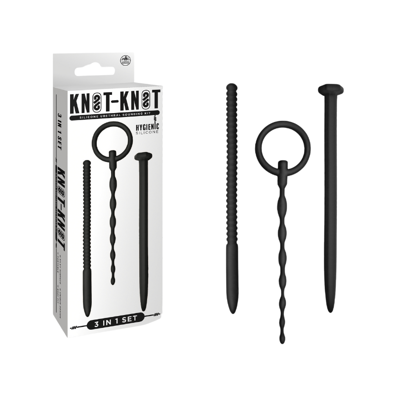Knot Knot 3in1 Urethal Sounding Kit - Nail (Black)