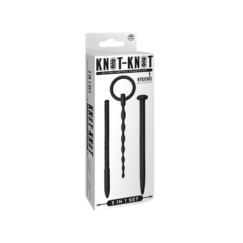 Knot Knot 3in1 Urethal Sounding Kit - Nail (Black)