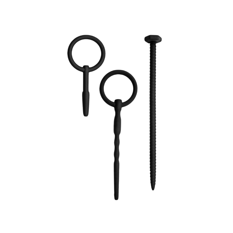 Knot Knot 3in1 Urethral Sounding Kit - Screw (Black)