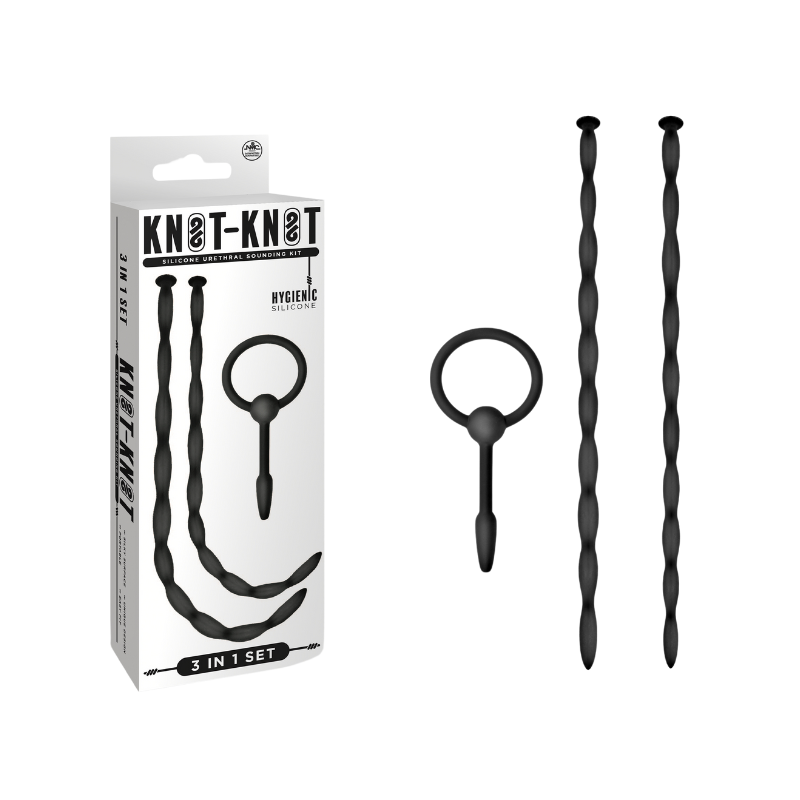 Knot Knot 3in1 Urethral Sounding Kit - Twist (Black)