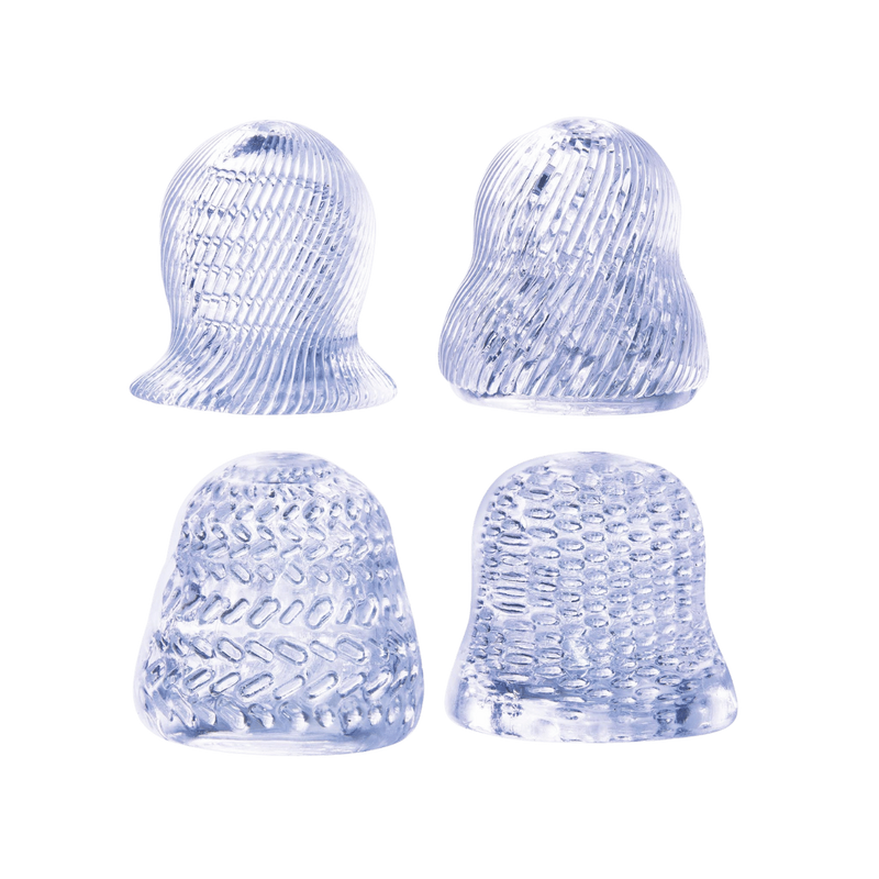 4 in 1 Glans Stroker Set (Clear)