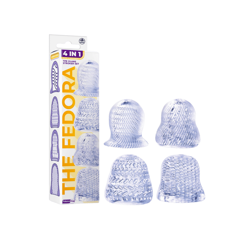 4 in 1 Glans Stroker Set (Clear)