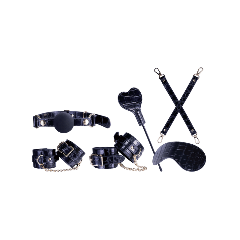 Sovereign Luxury Bondage Kit - Master of Sex (Black - Alligator Print)