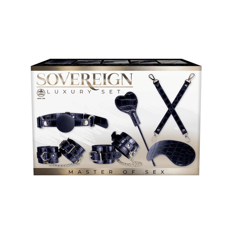 Sovereign Luxury Bondage Kit - Master of Sex (Black - Alligator Print)