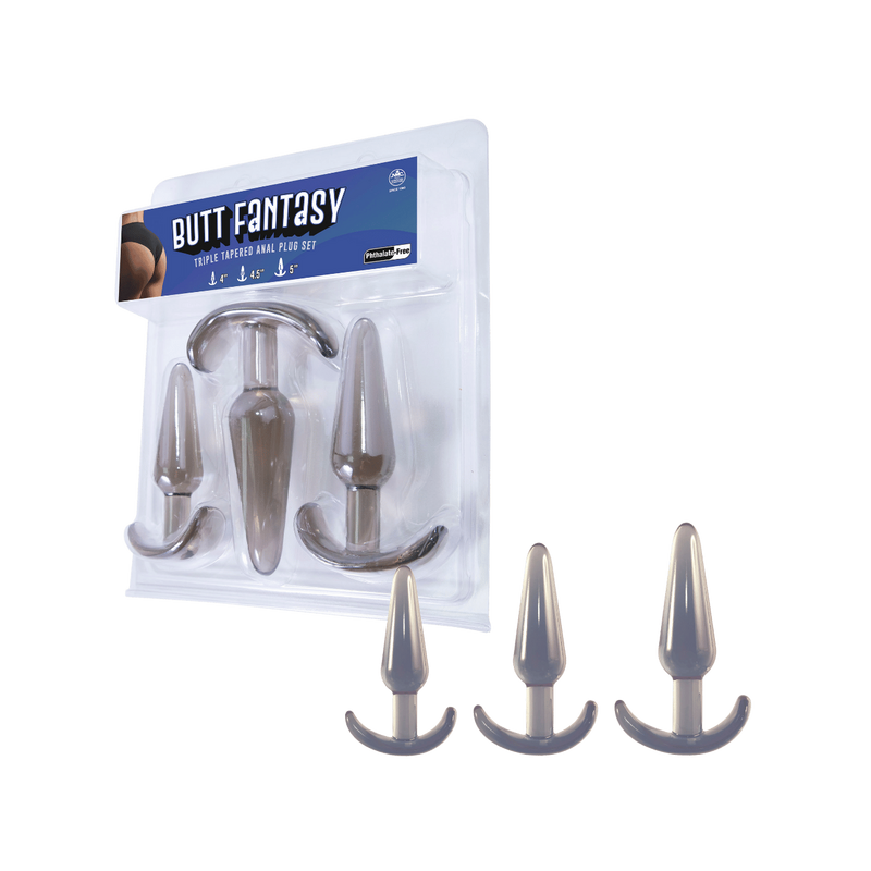Butt Fantasy - Triple Tapered Anal Plug Set (Smoke)