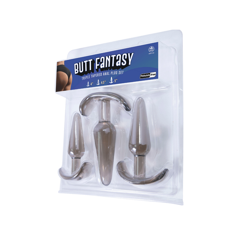 Butt Fantasy - Triple Tapered Anal Plug Set (Smoke)