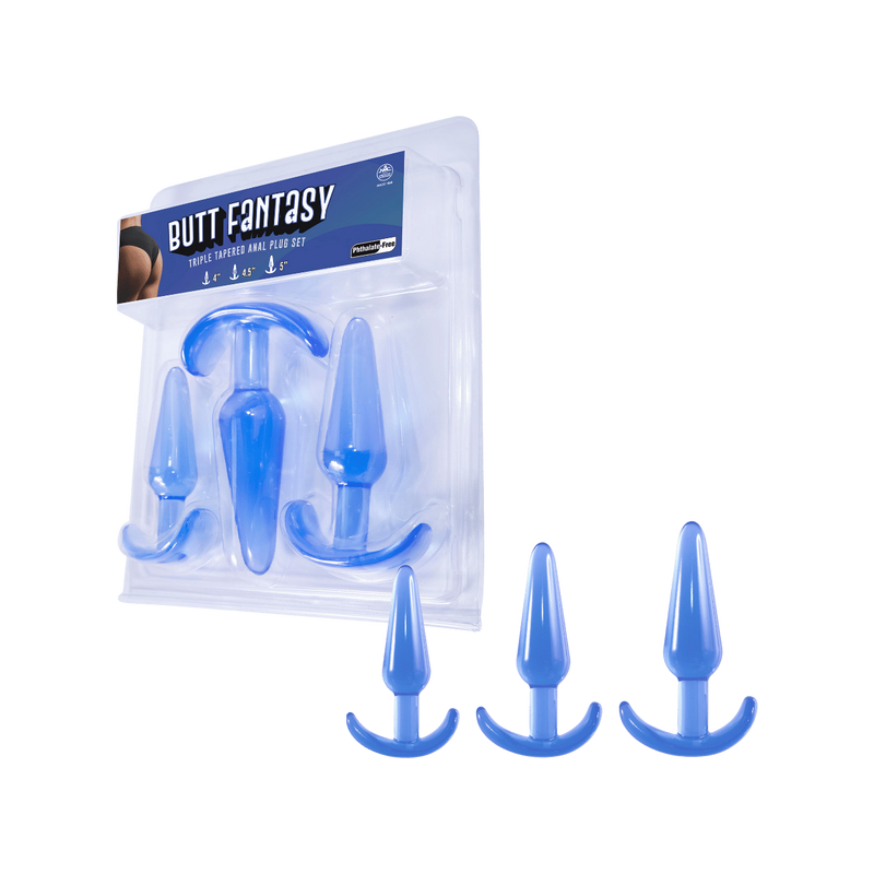 Butt Fantasy - Triple Tapered Anal Plug Set (Blue)