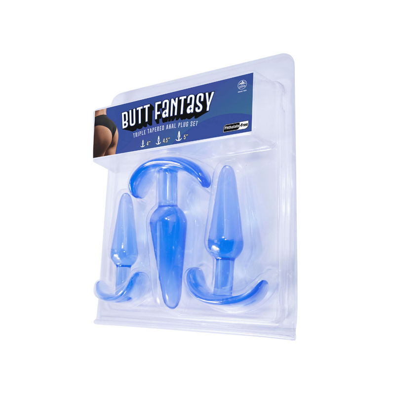 Butt Fantasy - Triple Tapered Anal Plug Set (Blue)