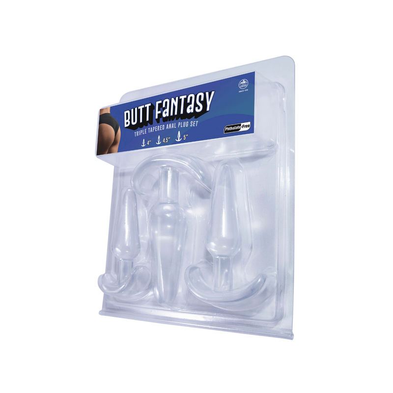 Butt Fantasy - Triple Tapered Anal Plug Set (Clear)