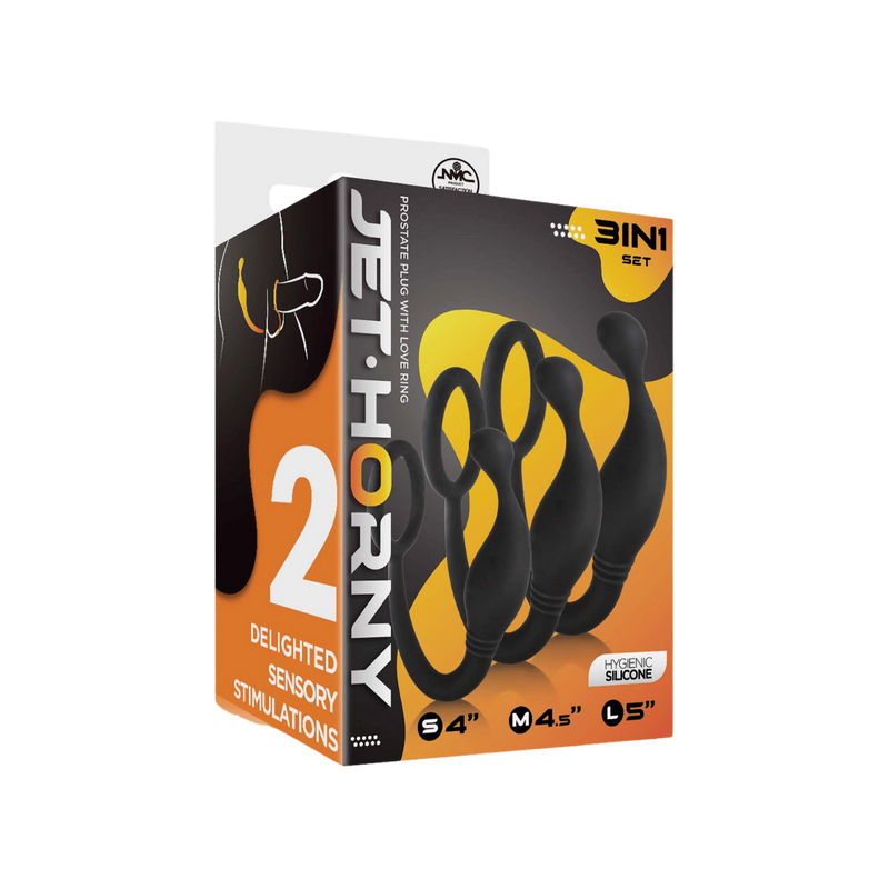 Prostate Plug with Love Ring (3 Piece Set)