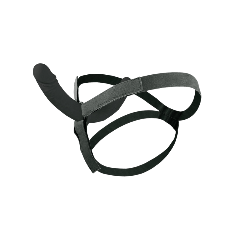 Ultra Lover - Double Dong with Harness - Lesbians' Delight - Excellent Power (Black)