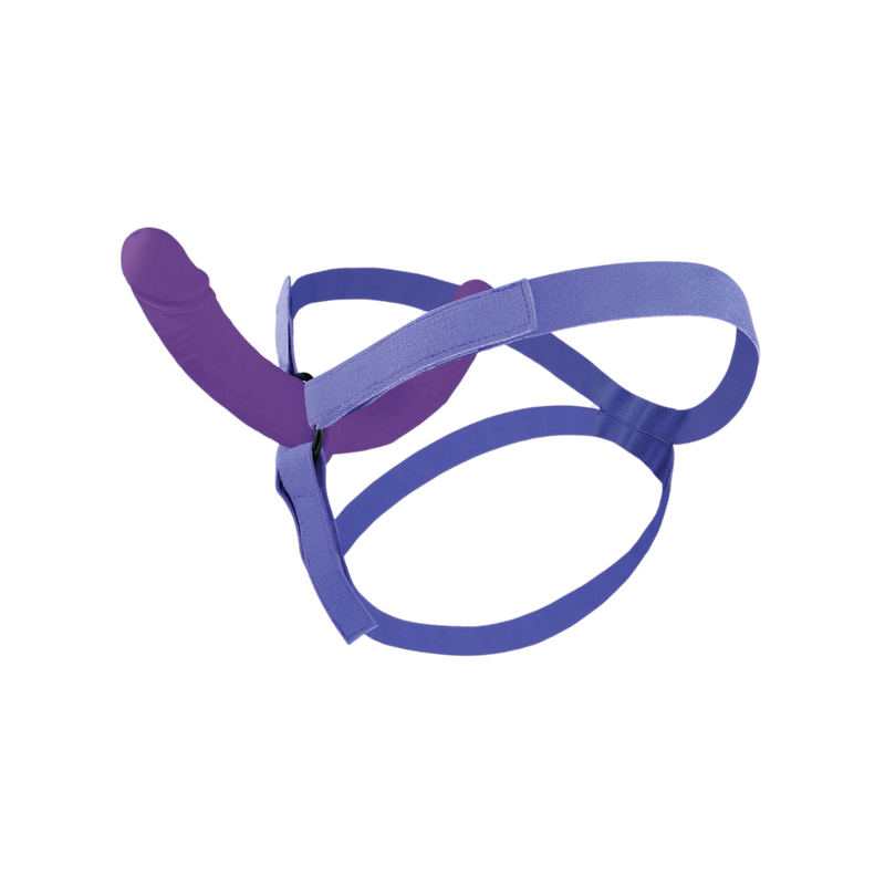 Ultra Lover - Double Dong with Harness - Lesbians' Delight - Excellent Power (Purple)
