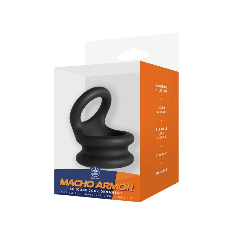 Macho Armor Medium Cock Ring (Black)