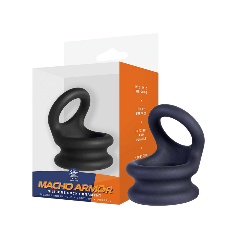 Macho Armor Large Cock Ring (Black)