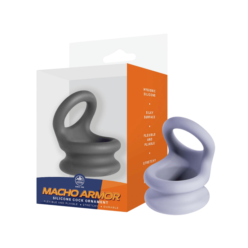 Macho Armor Large Cock Ring (Grey)
