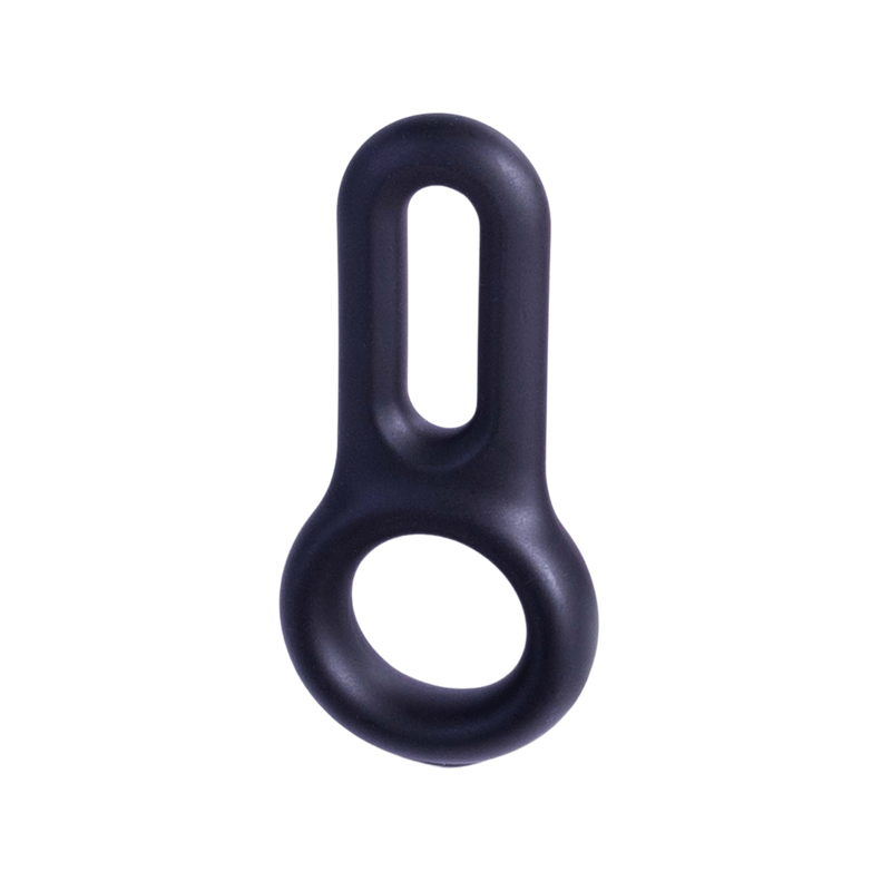Macho Armor Stretchy Silicone Cock & Ball Ring (Black)