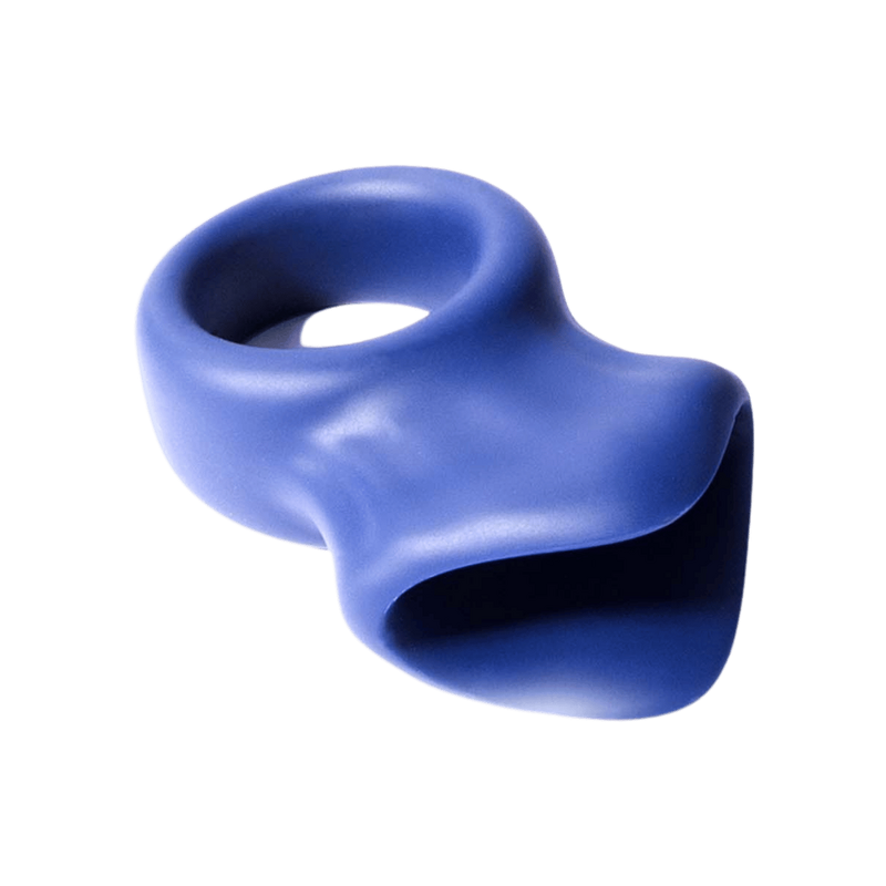 Macho Armor Silicone Cock & Ball Ring (Blue)