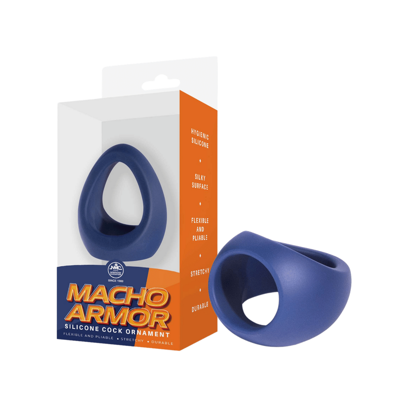 Macho Armor Cock & Ball Ring (Blue)