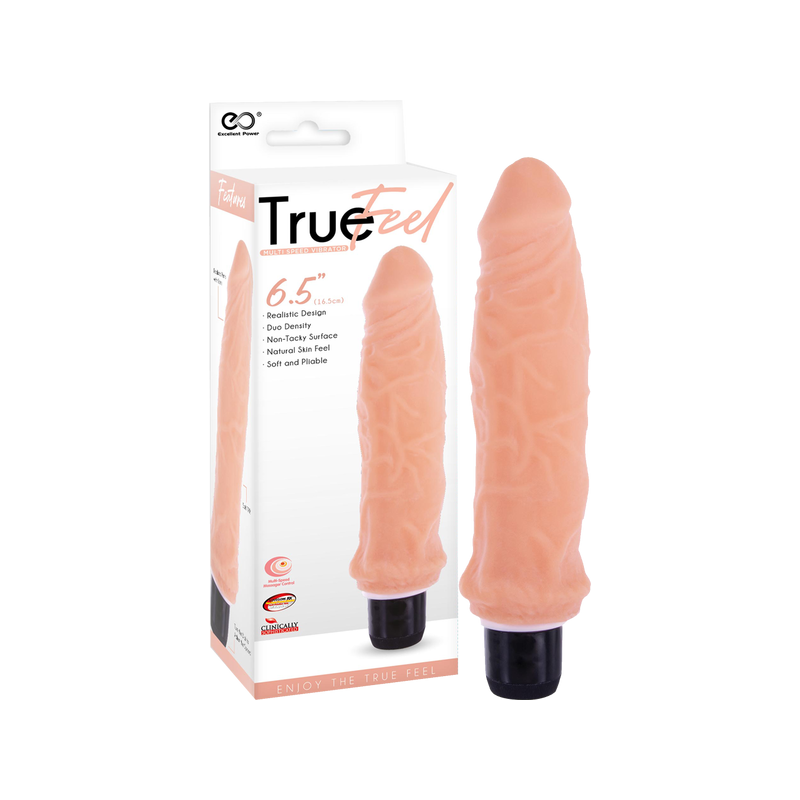 Ribbed Vibrating Dildo - 6.5