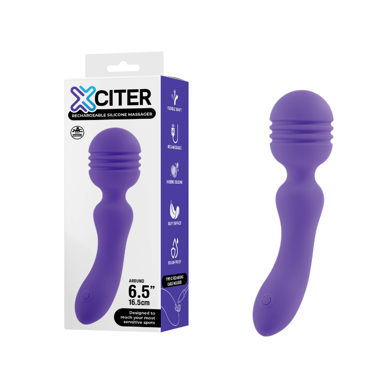 Exciter - Rechargeable Silicone Massager (Purple)