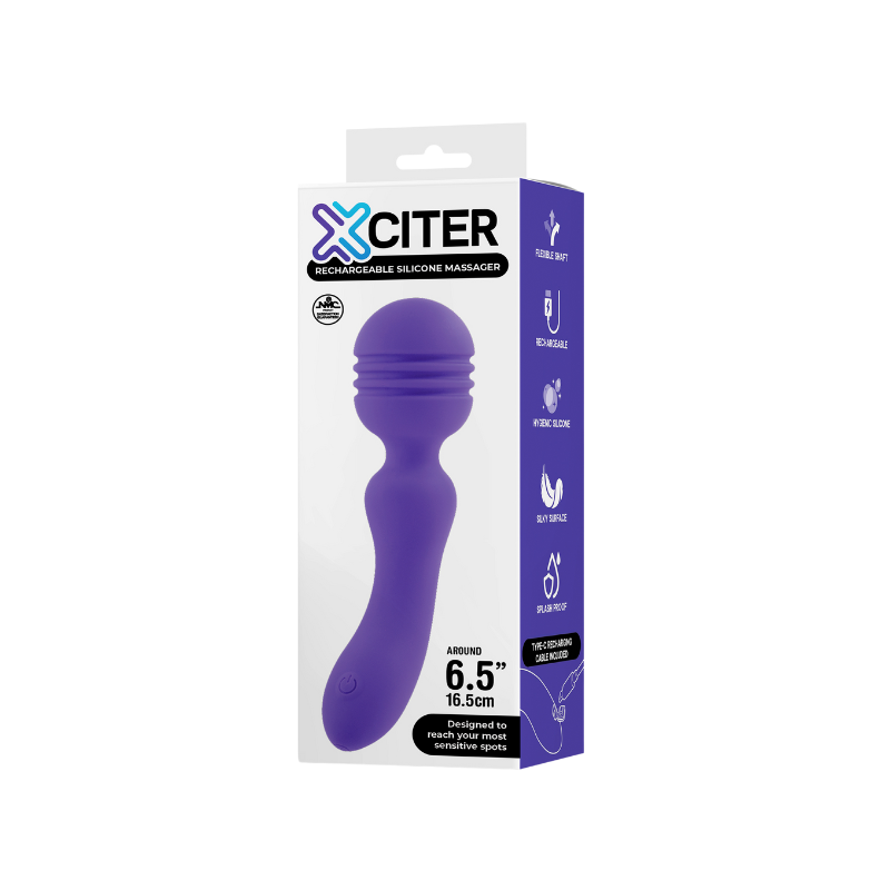 Exciter - Rechargeable Silicone Massager (Purple)