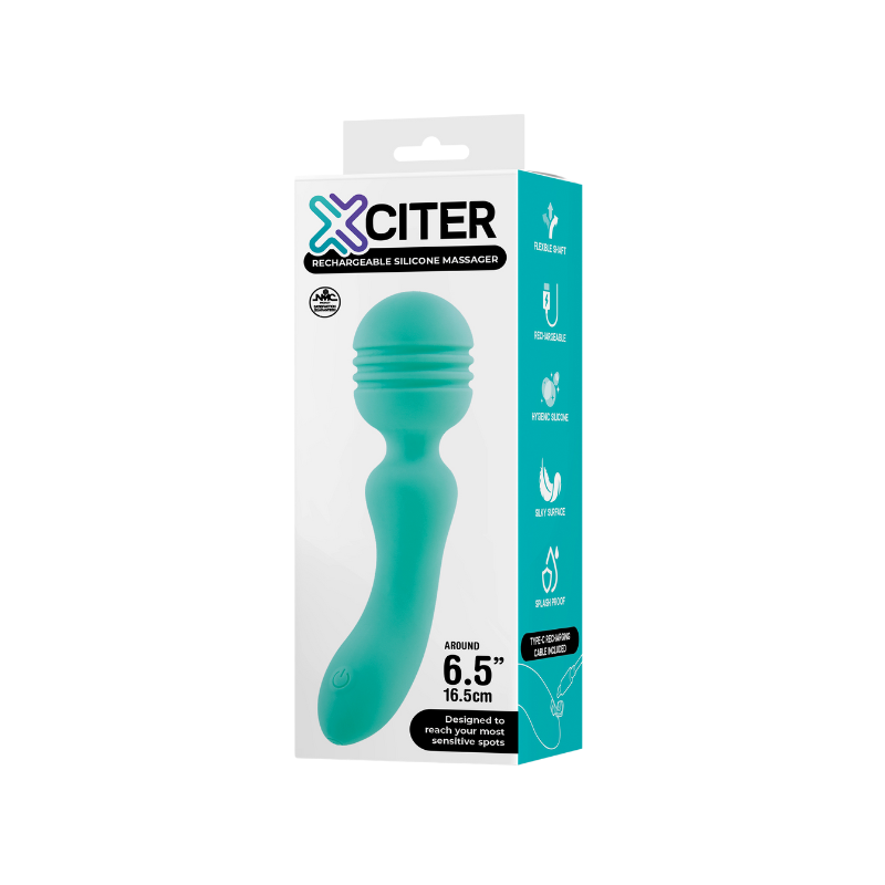 Exciter - Rechargeable Silicone Massager (Teal)