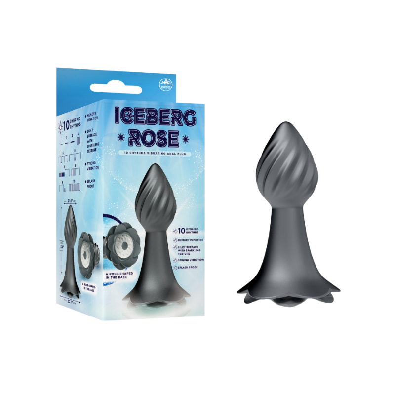 10 Rhythms Vibrating Anal Plug (Grey)