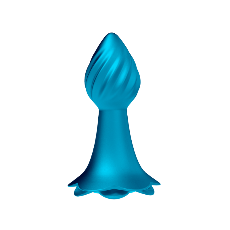10 Rhythms Vibrating Anal Plug (Blue)